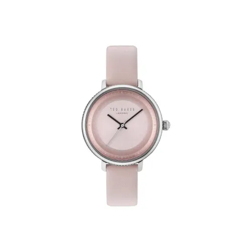TED Baker Women's Watch Кварцевый механизм Кожаный ремешок 36 мм Розовый циферблат