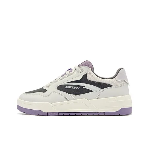 QIAODAN Pine And Oak · Nine Zero Скейтборд Кроссовки Низкие Серый Черный Фиолетовый Женские