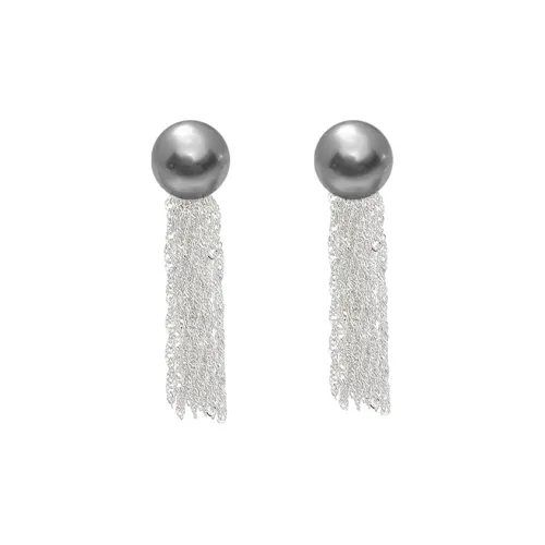 NATURALLYJOJO Серьги-гвоздики из стерлингового серебра 925 пробы женские серого цвета