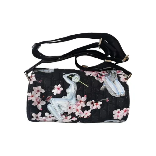 DIOR Корова Кожа Цилиндрическая Сумка Сумка через плечо Мужская Многоцветная