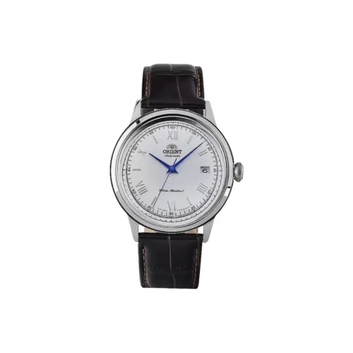 ORIENT Bambino Collection Автоматический Механический Механизм Кожаный Ремешок Часы 40,5 мм Унисекс Белый Циферблат