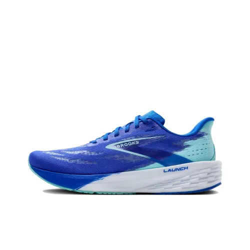 Brooks Slip-resistant Abrasion-resistant Low Top Беговые кроссовки Мужские Синий Белый