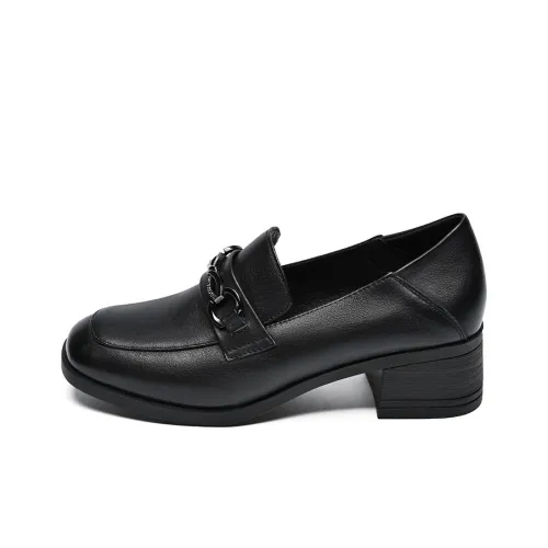 ZHR Лоферы 4,5 см Женские Черные