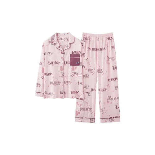 WANANNI Пижамный комплект женский розовый фиолетовый