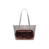 Темно-кофейные накладки на плечи + городская подкладка 30 + коричневая нижняя подкладка