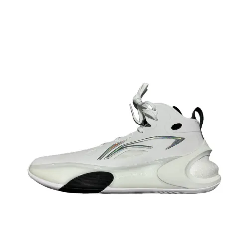 LINING YuShuai 17 Амортизаторы Ущетинистый Резистентный Низ Резистентный Высокий Топ Баскетбольные Кроссовки Мужские Белый Черный