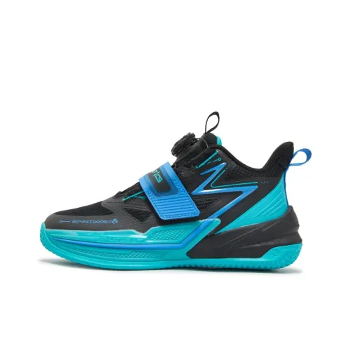 361°KIDS Противоскользящие амортизаторы с устойчивостью к истиранию Детские баскетбольные кроссовки Черный Зеленый