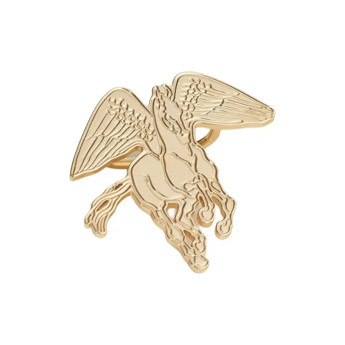 HERMES Латунь Шелк Шарф Заколка Низ Унисекс Золото