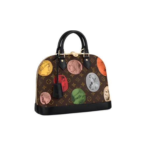 LOUIS VUITTON Alma Сумка из коровьей кожи купольная сумка маленькая женская коричневый многоцветный