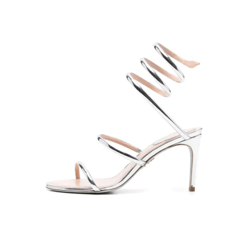 RENE CAOVILLA Cleo One Ремешок Сандалии 8 см Женские Серебристые