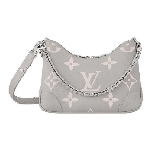 LOUIS VUITTON Boulogne Тисненая крупнозернистая кожа коровы Сумка через плечо Женская Серый