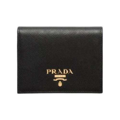 PRADA Saffiano кожа кошелек женский черный и светло-розовый