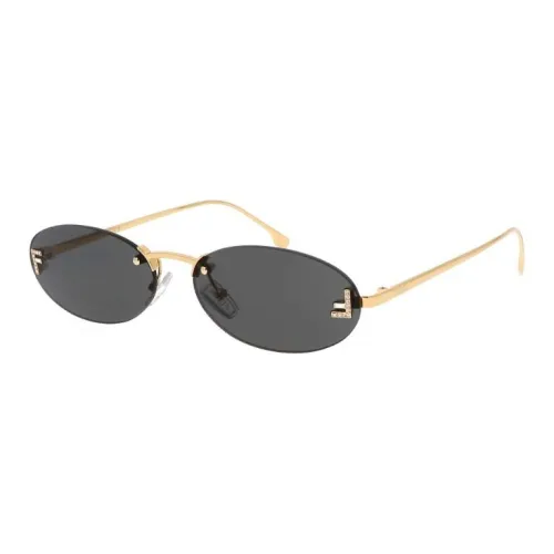 FENDI Металл OVAL SUNGLASSES Женские Золотой