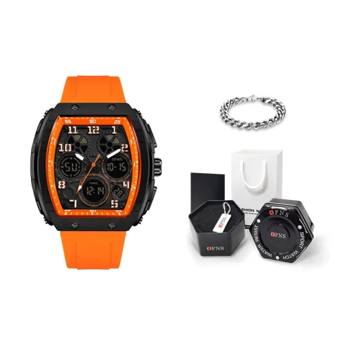 OFNS Электронный + Кварцевый Механизм Мужские Часы 54мм*51мм*17мм Черный