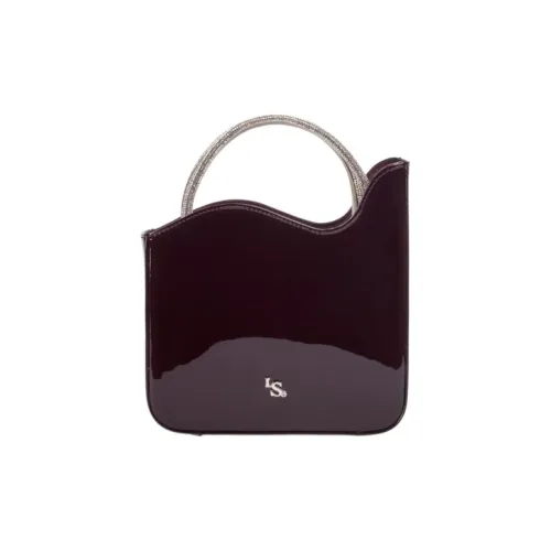 Le Silla Лакированная кожа Телячья кожа Сумка Маленькая Женская Вишнево-красная