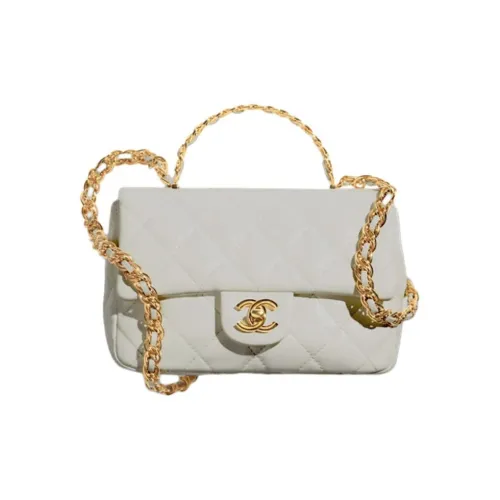 CHANEL Bright Lambskin Flap Bag Single Shoulder Handbag Shoulder Bag Women's Gray CHANEL Яркая сумка с клапаном из овечьей кожи одно плечо ручная сумка сумка через плечо женский серый