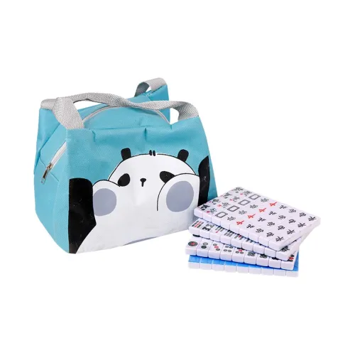 ZIHU Мини Путешествие Маленький Маджонг Размер 24 Синий Ручная работа Mini Mahjong Tiles Дорожный маджонг