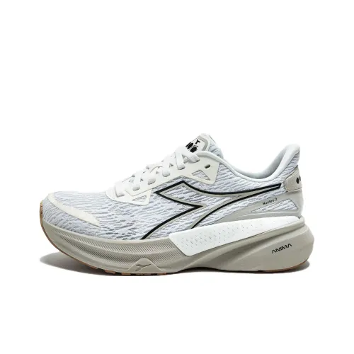 DIADORA Противоскользящая устойчивая к истиранию низкий топ обувь для бега на длинные дистанции женская белая серебряная