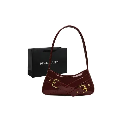 PINK·LAND ПУ (полиуретан) Сумка через плечо Женская Белый Розовый Красный Кофейный Черный