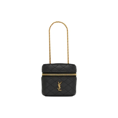 SAINT LAURENT Gaby Овечья шкура Косметичка Micro Женская Черная