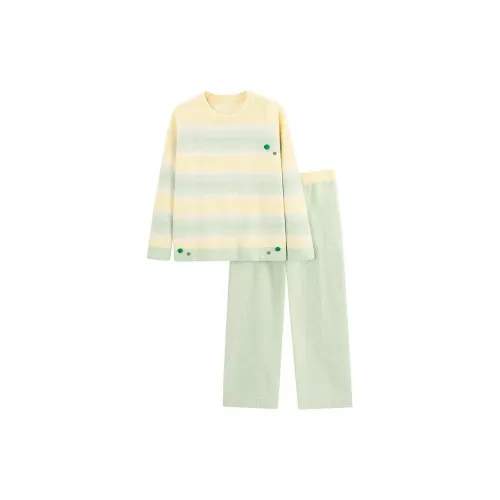 WANANNI Пижамный комплект женский зеленый