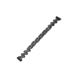 Чёрный [Волна Узор - Металлический Ремешок]