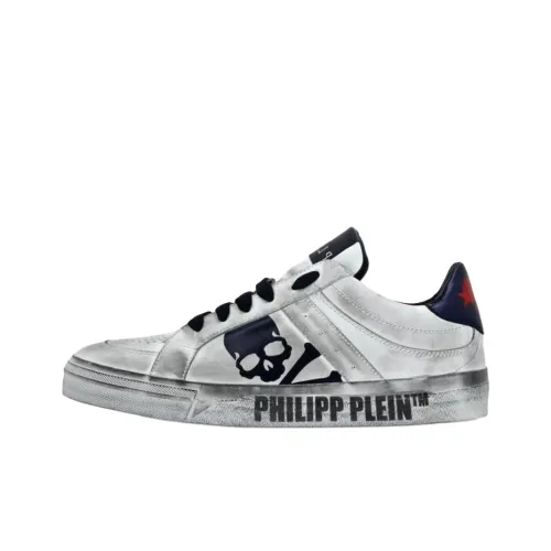 PHILIPP PLEIN Lo Топ Низкий Топ Скейтборд Кроссовки Унисекс Белый