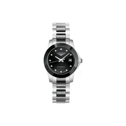 Longines Quartz Movement Женские Watchmaking Tradition Collection Часы 29,5 мм Черные