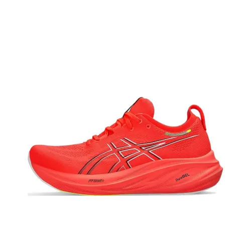 Asics Гель Nimbus 26 Low Топ Марафон Беговые кроссовки Мужской Красный