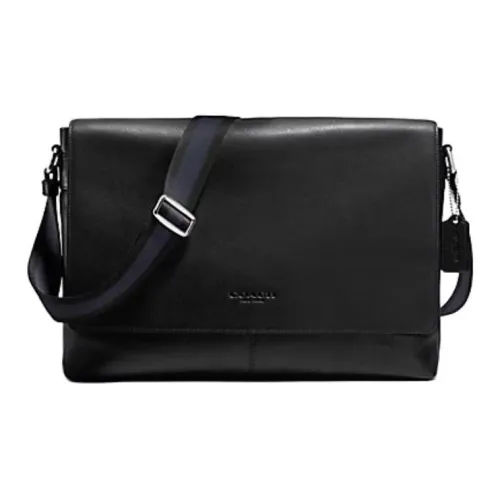 COACH Charles Кожа Доска Сумка через плечо Большая Мужская Черная