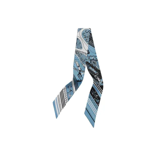 HERMES Шелковые шарфы Женские Синий
