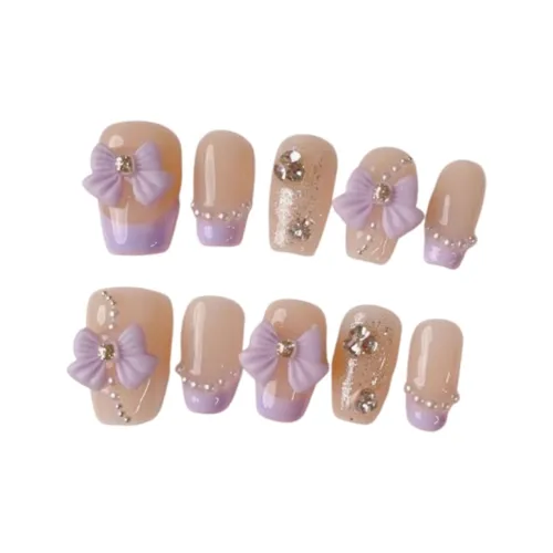 LIANJING [Лаванда] Новогоднее ИДИЙНОЕ Бант Освежающий Девичий Свет Терапия Фальшивая Погоня Короткий ЛАДДЕР Короткий Квадрат 20 мм