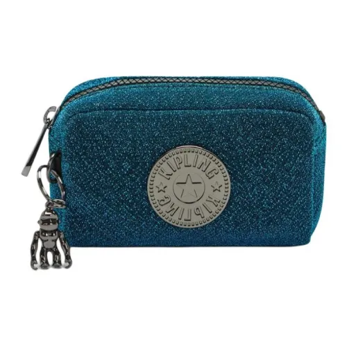 Kipling Полиэстер Клатч Маленький Женский Морской Синий