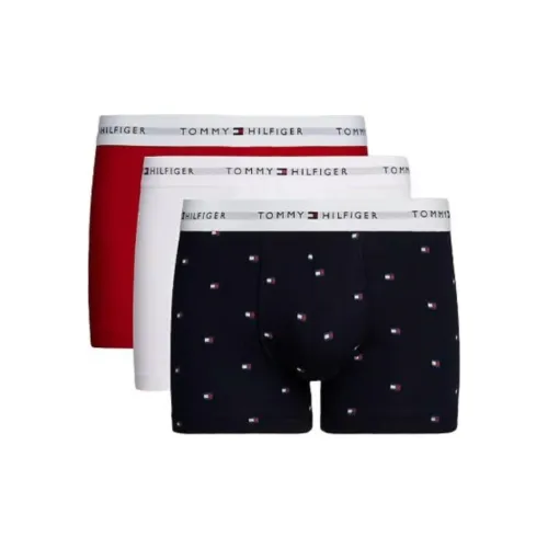 Tommy Hilfiger 3 упаковки Темно-синий + Белый + Красный Мужские боксер-шорты