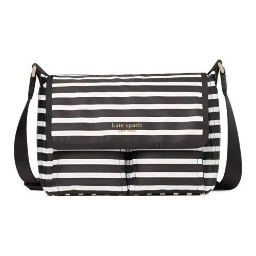 Kate Spade Sam Полиэстер Курьерская сумка Сумка через плечо Средняя Женская Белая и Черная