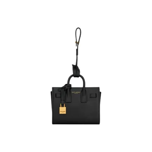 SAINT LAURENT SAC DE JOUR Кожа Сумка Мини Женская Черная