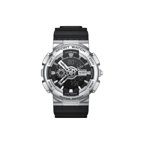 SKMEI Электронный + Кварцевый механизм ПУ (полиуретан) Ремешок Часы Мужские Черный Циферблат