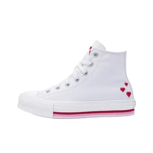 Конверс All Star High Топ KIDS Кеды Белый Розовый