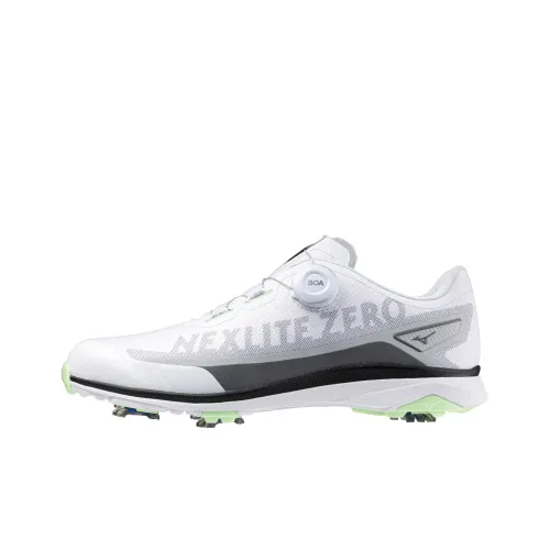 Mizuno Shock Absorbers Slip-Resistant Low Top Golf Shoes Men's White Мицубо Шок Абсорбер Антискользящие Низкие Кеды для гольфа Мужские Белые