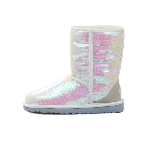 UGG Sparkles Crew Сноубутсы Унисекс Розовый Фиолетовый