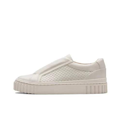 Clarks Mayhill Bay Slip-Resistant Low Top Скейтборд Кроссовки Unisex Белый