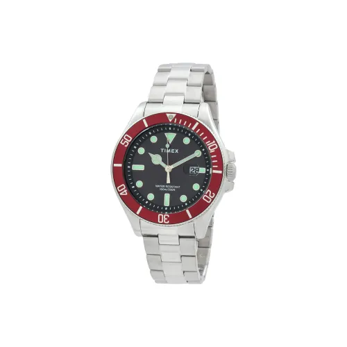 TIMEX HARBORSIDE Collection Мужские часы Кварцевый механизм Ремешок из нержавеющей стали 43 мм Черный циферблат