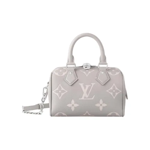 LOUIS VUITTON Speedy Коровья кожа Одно плечо Сумка Стандартная Женская Серый