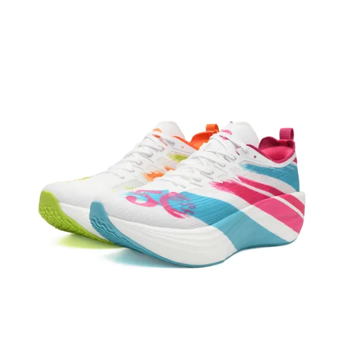 50 Дышащий Ударопрочный Низкий Топ Марафон Беговые кроссовки Унисекс Несоответствующие цвета Чернила Отражающие Снег 003