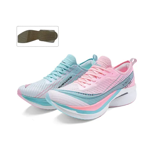 IRUNSVAN Низкие беговые кроссовки унисекс с несовпадающими цветами "Блоссом в ряду"