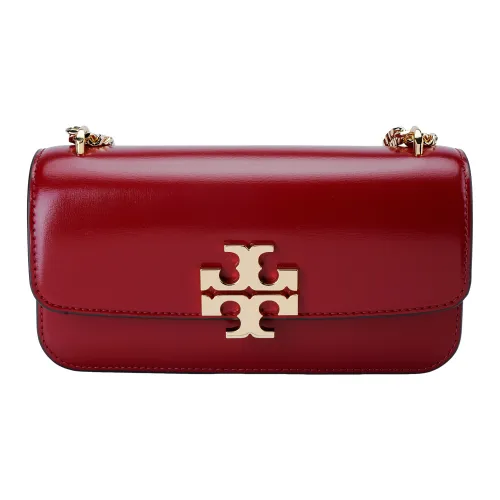 TORY BURCH ELEANOR Коровья кожа Портативная Сумка через плечо Маленькая Женский Камень-красный