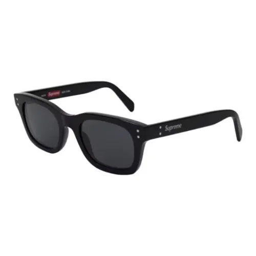 Supreme Ацетат Прямоугольные Солнцезащитные очки Унисекс Черный