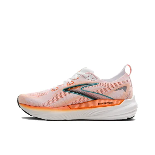 Brooks Glycerin GTS Slip-resistant и дышащий низкий топ повседневная беговая обувь мужская белая и оранжевая