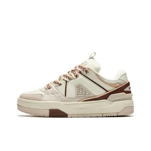 ANTA Good Things Happen Противоскользящие устойчивые к истиранию низкий топ кроссовки для скейтбординга женские бежево-красные