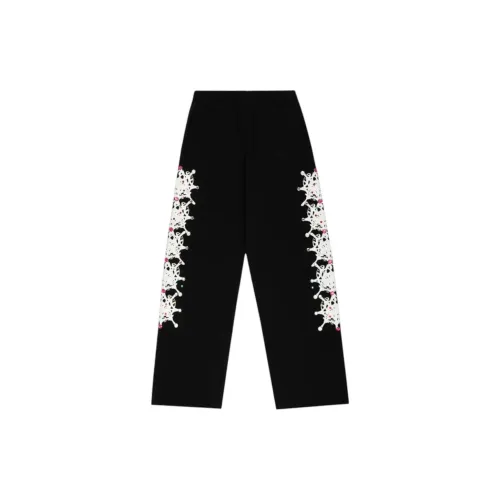 Sp5der Вязаные тренировочные штаны унисекс черные